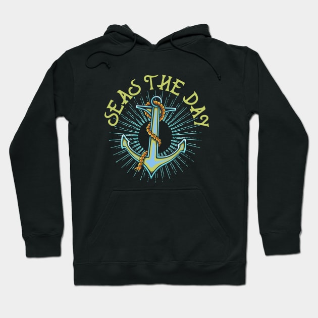 Seas the Day Cruising Design Hoodie by FilsonDesigns